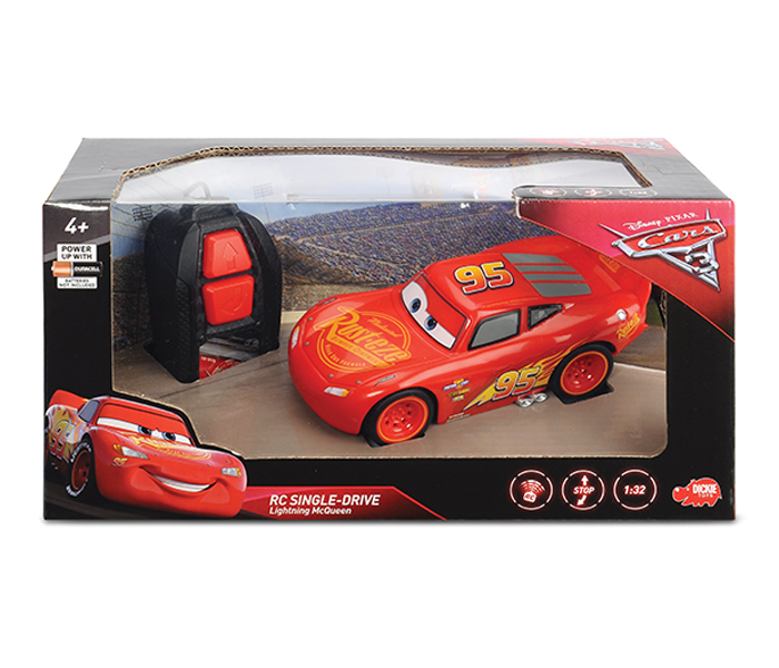 Dickie 203081000 14CM RC Cars 3 Lightning McQueen Single Drive - Red - Zoom Image 4