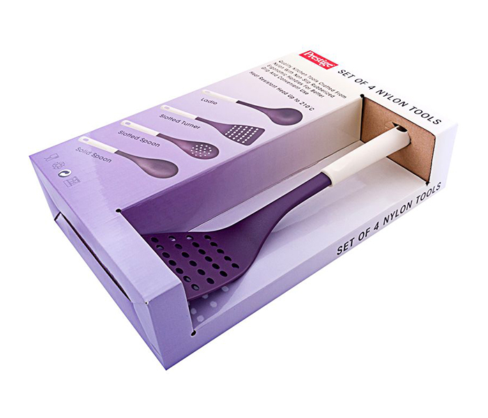 Prestige PR59557 4 Pieces Nylon Tools Set - White & Purple - Zoom Image 1