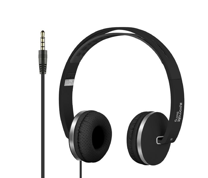 Promate Swing Dynamic On-Ear Stereo Headset with Hi-Fi Sound, Black - Zoom Image 6