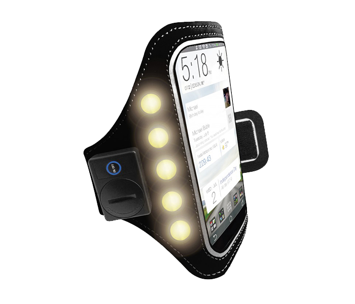 Trands TR-AB59 Smart Phone LED Flash Running Sports Universal Armband Case Phone Holder - Zoom Image 3