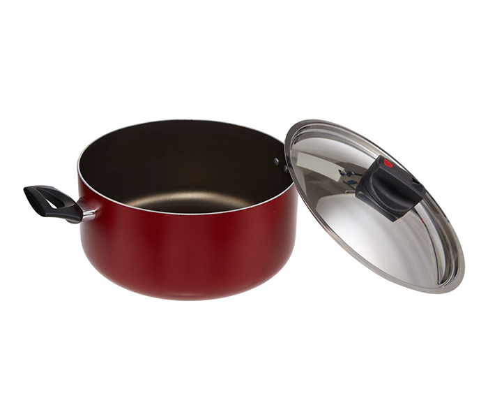 Prestige PR22100 22CM Aluminium Safecook with Nonstick Casserole - Red - Zoom Image 1