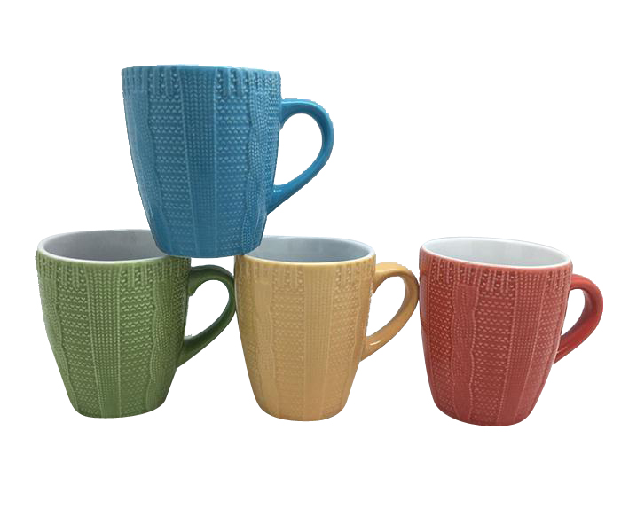 Delcasa DC1047 Stoneware Coffee Mug - 4 Pieces - Zoom Image