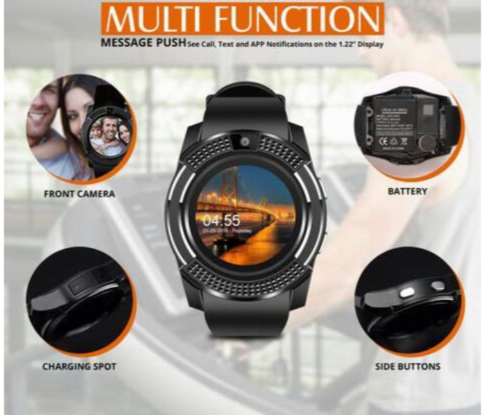 Sporty Bluetooth Smart Watch with Camera, Memory Card and SIM Card Slot M9 Multicolor - Zoom Image 2