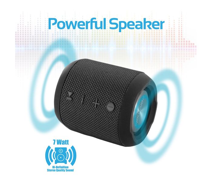 Promate Bomba Portable Wireless Speaker with Handsfree for Outdoor & Indoor - Black - Zoom Image 2