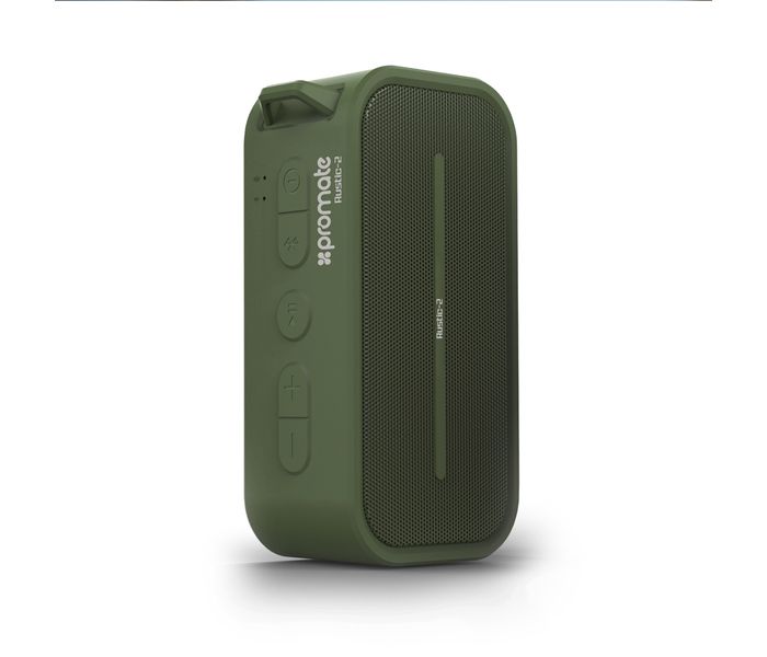 Promate Rustic-2 Portable IPX5 Water-Resistant Wireless Speaker - Green - Zoom Image 6