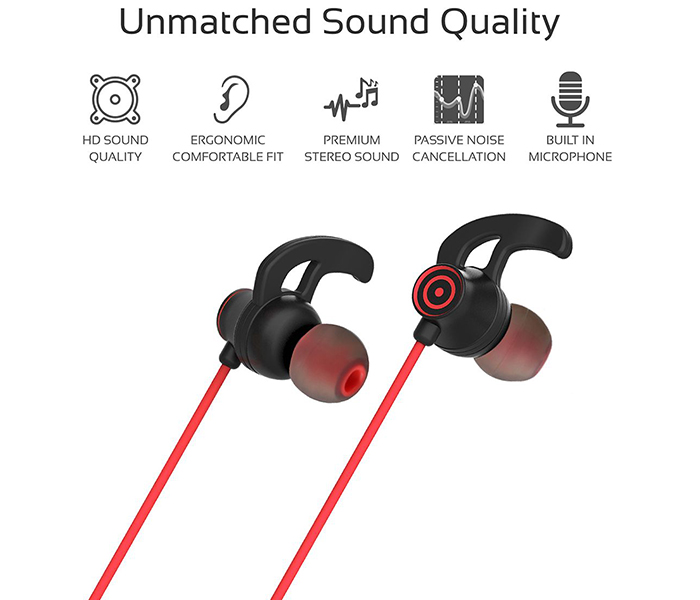 Promate SWIFT In-Ear Stereo Earphones with Microphone - Red - Zoom Image 2