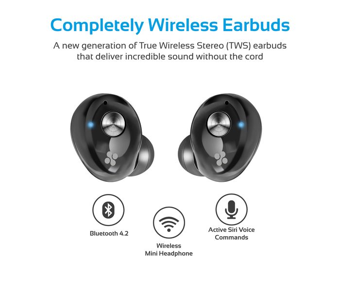 Promate Primebud Ultra-Mini True Wireless Stereo Earphones, Black - Zoom Image 2