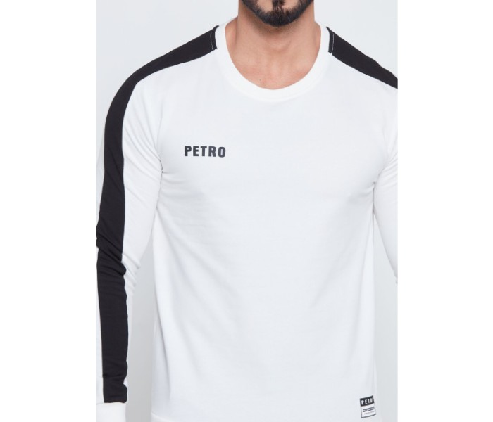 Petro OU10043 Striped Long Sleeve T- Shirt M-White - Zoom Image 4