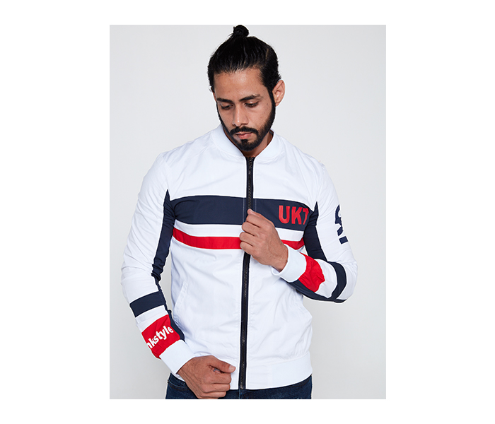 Lynk LY10040 Printed Sporty Jacket For Men M - Multi Color - Zoom Image 1