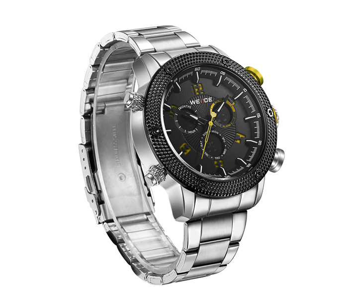 Weide WH-5206MB Analog and LCD Digital Watch Silver and Yellow - Zoom Image 2