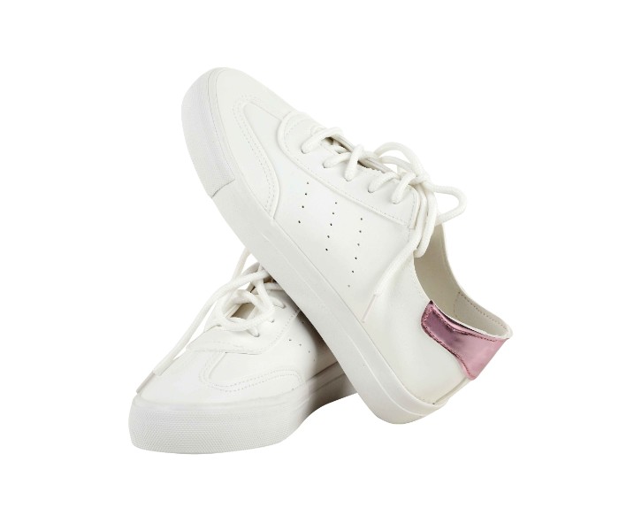 Ladies Stylish Comfort Shoes 35 UK 31649 White and Pink - Zoom Image 4