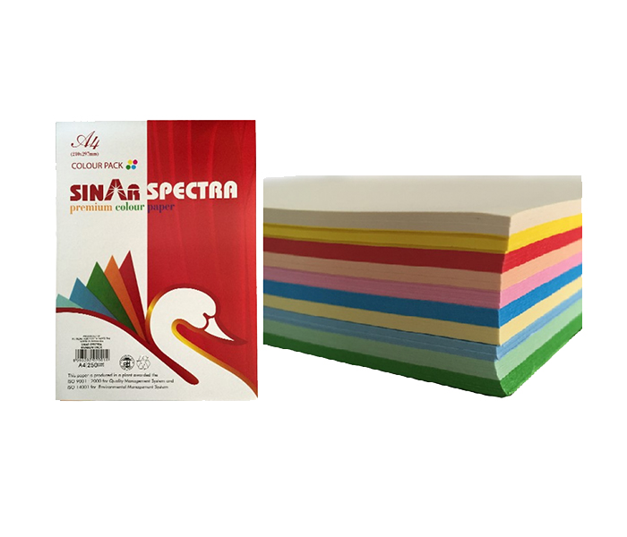 Sinar Line 80 gsm A4 Rinbow Paper - 250 Sheets - Zoom Image 2