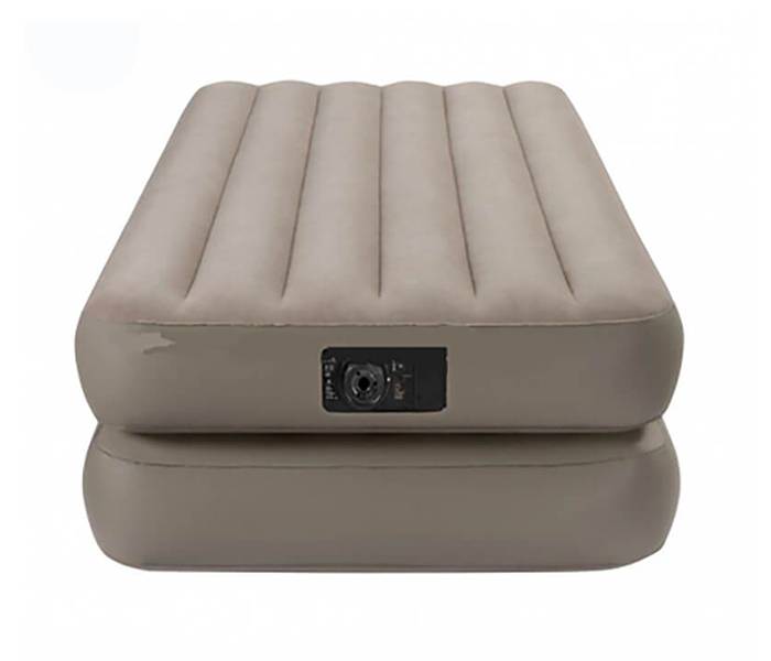 Intex ZX-66708 Inflatable Twin Size Airbed with Built-in Electric Pump - Beige - Zoom Image 1