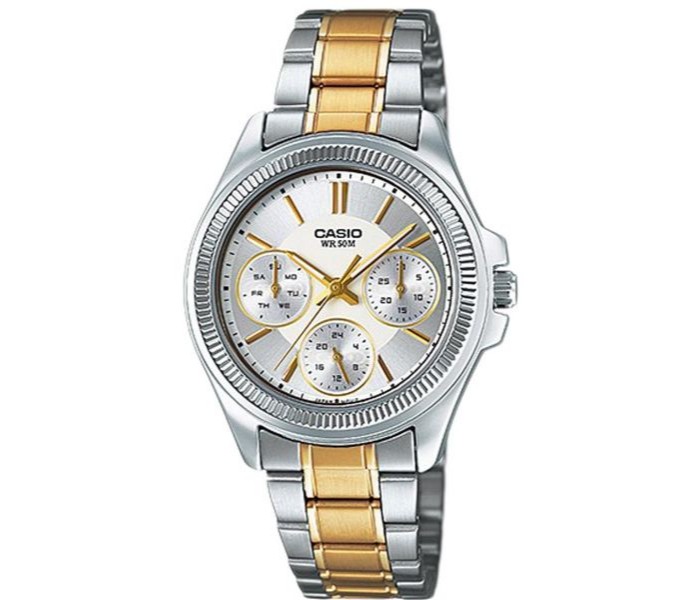 Casio LTP-2088G-7ADF Womens Analog Watch Silver and Gold - Zoom Image