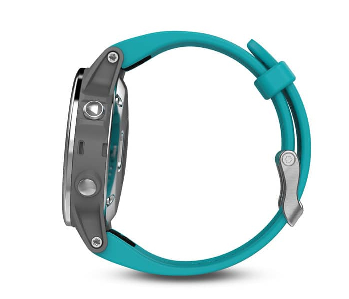 Garmin Fenix5S Multisport Smart Watch With Silicone Band - Turquoise - Zoom Image 1