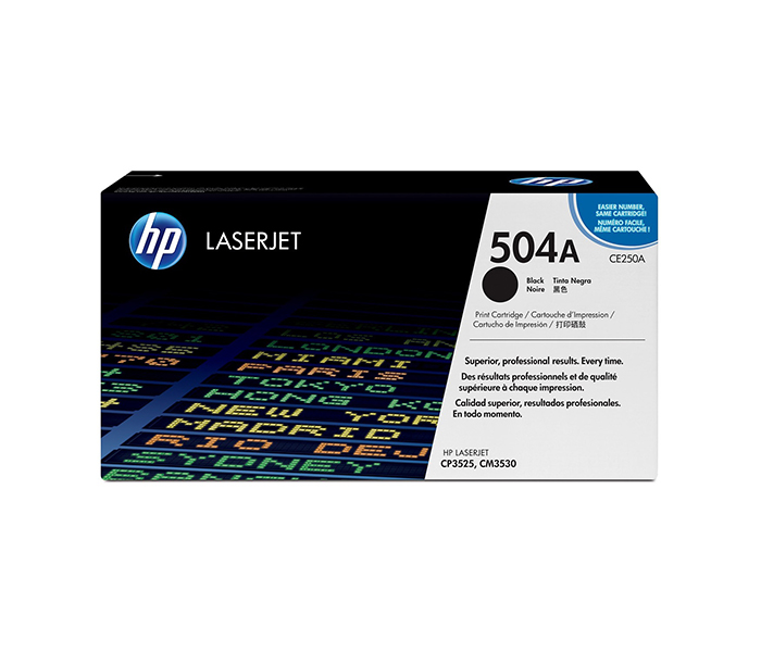 HP 504A Original LaserJet Toner Cartridge - Black (CE250A) - Zoom Image