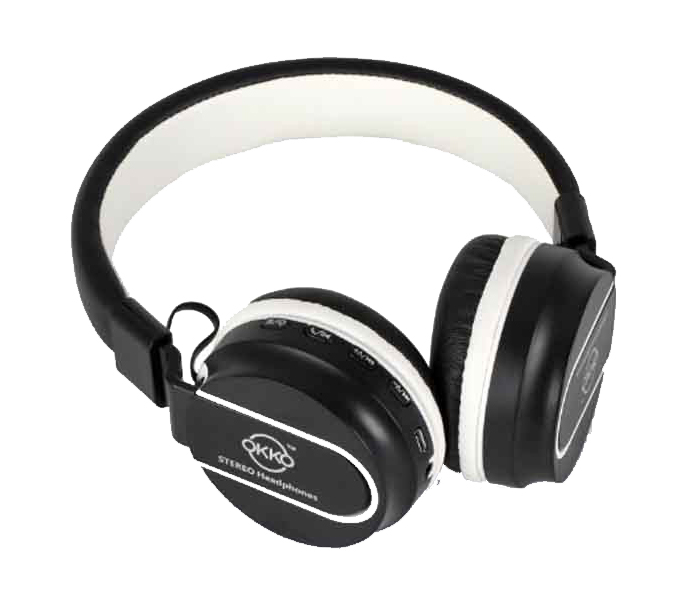 Okko OK35350 AZ-01 HIFI Wireless Stereo Headphone - Black & White - Zoom Image 1