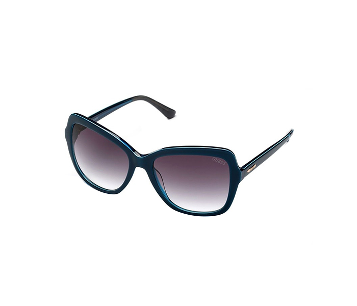 Guess GU7428 90B Square Blue Frame & Grey Mirrored Sunglasses for Women - Zoom Image 1