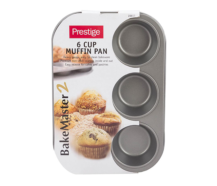 Prestige PR28611 6 Cups Bakeware Carbon Steel Muffin Pan, Grey - Zoom Image 3