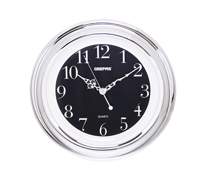 Geepas GWC4805 Taiwan Movement Luminous Dial Wall Clock, White & Clear - Zoom Image 1