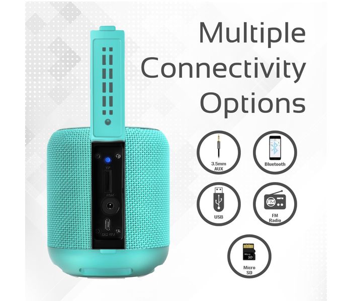 Promate Hummer 10W Portable Bluetooth Speaker with Handsfree - Turquoise - Zoom Image 6