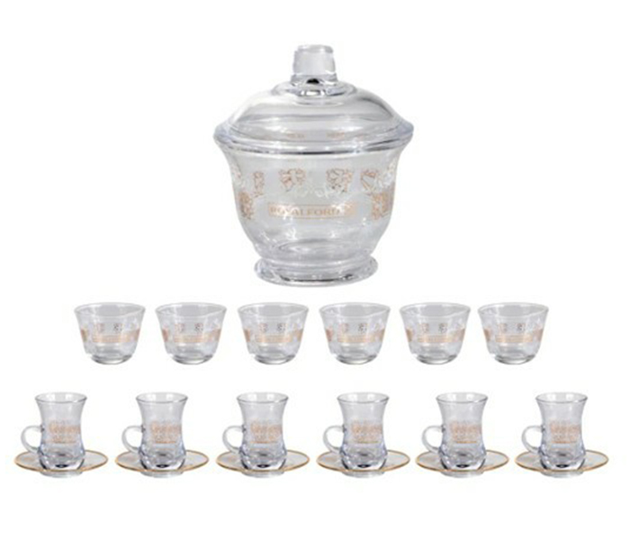 Royalford RF8733 20 Pieces Liva Royal Tea Set - Clear - Zoom Image 1