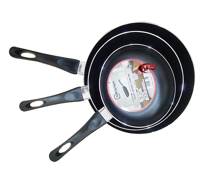 WTC 8200 3 Piece Non Stick Fry Pan Set Black - Zoom Image 2