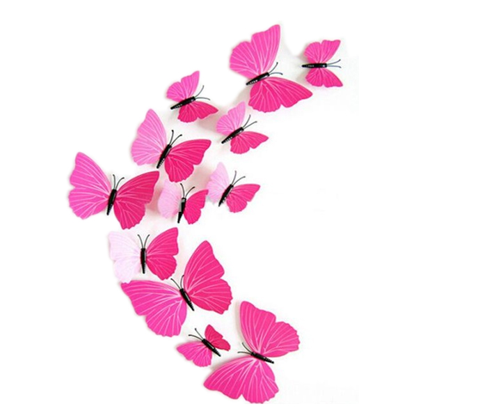 3D Butterflies Wall Decoration WD3D Pink - Zoom Image