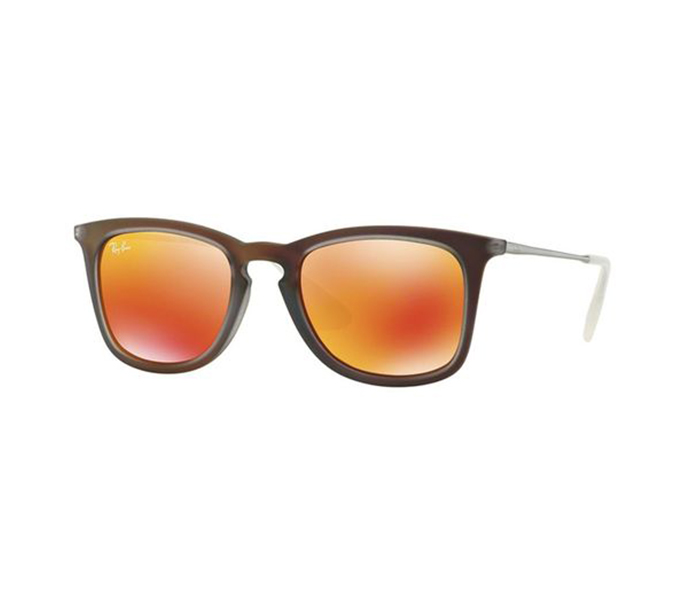 Ray-Ban 0RB4221 61676Q-50 Wayfarer Brown Frame & Red Mirrored Sunglasses for Men - Zoom Image 1