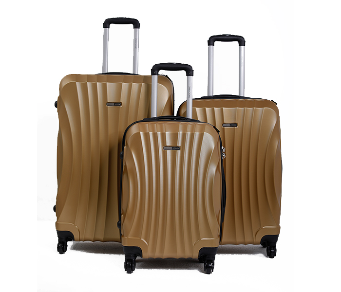 Para John PJTR3057GO ABS Trolley Bag Set of 3 Pieces - Gold - Zoom Image 1