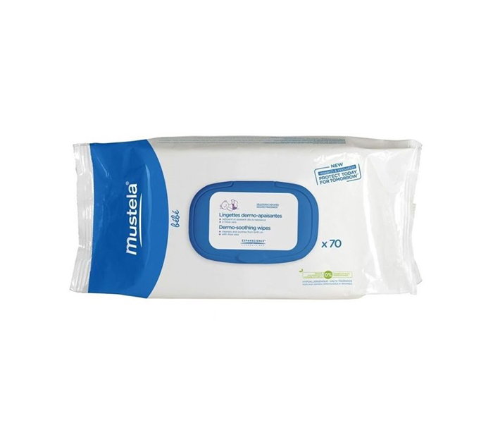 Mustela N11305474A Dermo Soothing Wipes - White, 70 Sheets - Zoom Image