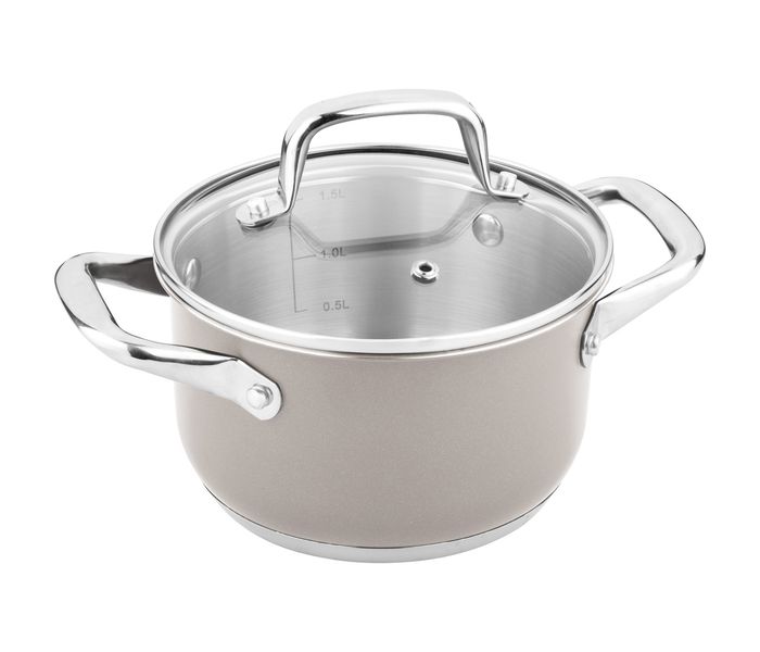 Lamart LT1045 Joli 1.9L Casserole with Glass Lid, Beige - Zoom Image