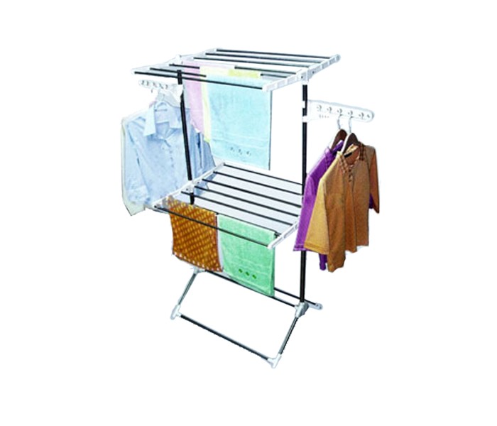 Leostar CD-1212 Multi Double Layer Clothes Rack Stand White - Zoom Image 4