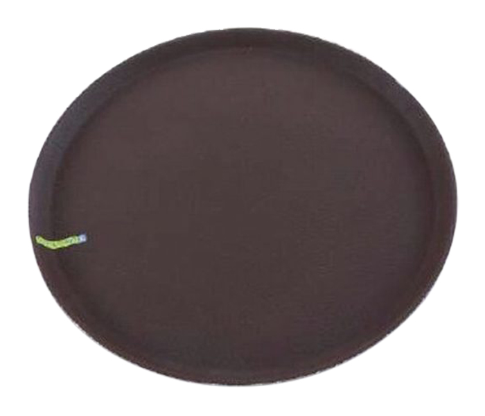 Royalford RF8020 40cm Magnesia Round Plastic Tray - Black - Zoom Image