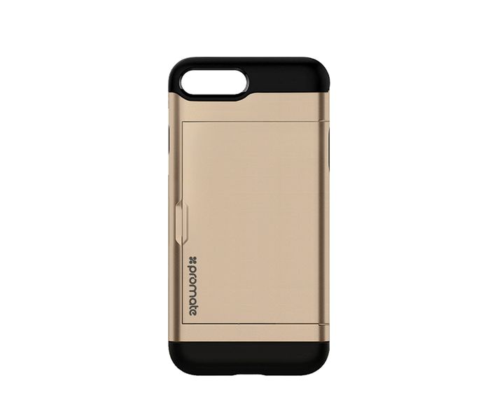 Promate VaultCase-i7P Shockproof Protective iPhone 7 Case with Secure Card Slot, Gold - Zoom Image 6