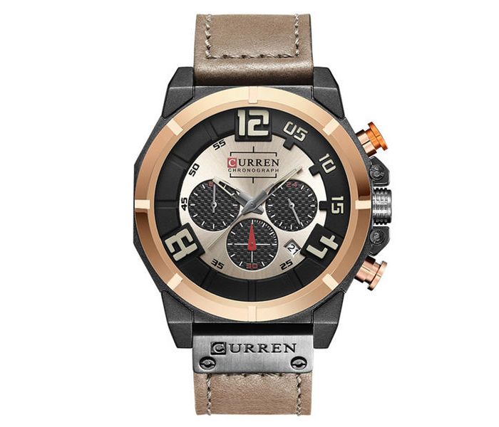 Curren 8287 Chronograph Watch For Men Brown And Grey - Zoom Image