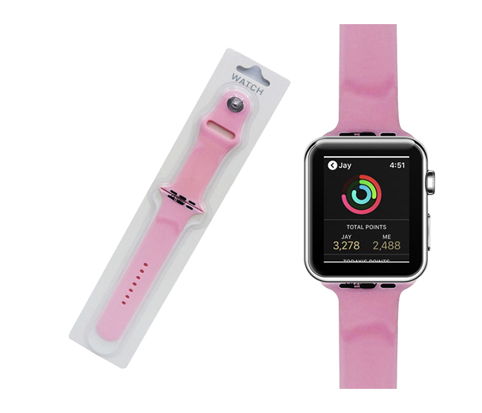 Zoom ZRSP-1019 42mm Sport Wrist Replacement Strap Bands for Apple Watch - Pink - Zoom Image