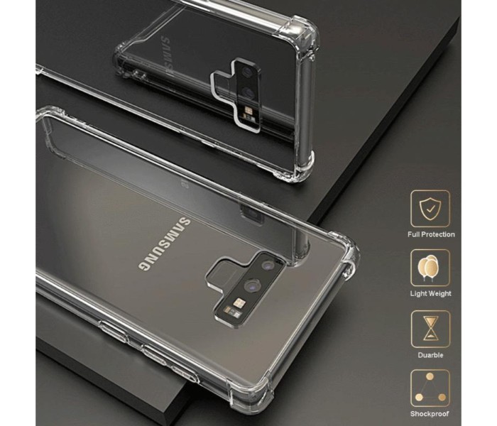 ABS Crystal Clear Reinforced Corners Shock Absorption Protection TPU Case for Samsung Note 9 ACPSN9 Transparent - Zoom Image 1