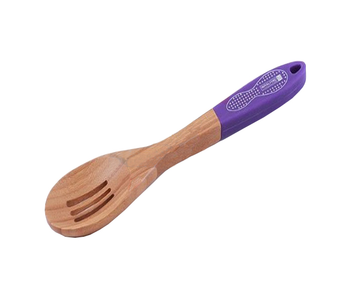 Royalford RF7314 Wooden Slotted Spoon - Brown - Zoom Image