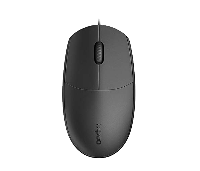 Rapoo N100 Wired Optical Mouse - Black 18050 - Zoom Image 1