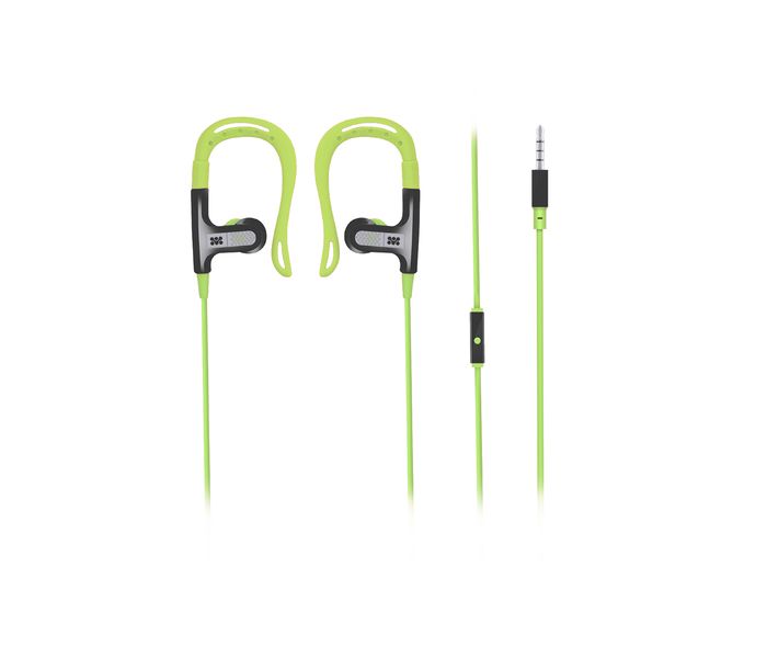 Promate Glitzy Premium In Ear Noise Isolating Earhook Over-Ear Headphones, Green - Zoom Image 5