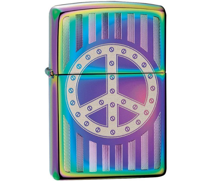 Zippo 29435 151 Rivet Peace Sign Lighter Multicolor - Zoom Image