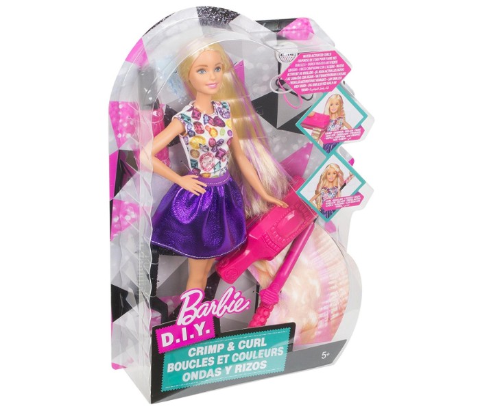 Barbie DWK49 Colorful Crimps and Curls Assorted - Zoom Image 5