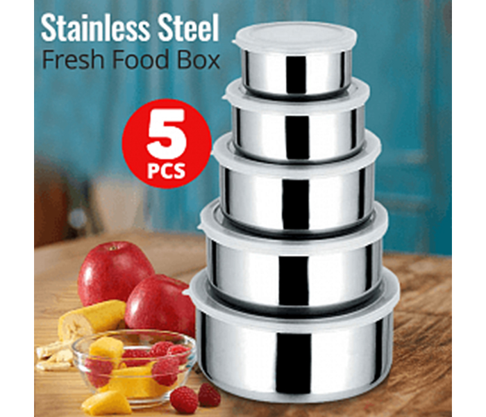 Stainless Steel 5 Piece Protect Fresh Box, 1296942 - Zoom Image 1