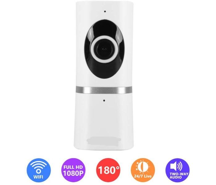 180 Degree Panoramic Surveillance Wireless Security Camera HD Multifunctional Fisheye Wifi IP with Two Way Audio Night Vision - White - Zoom Image 10