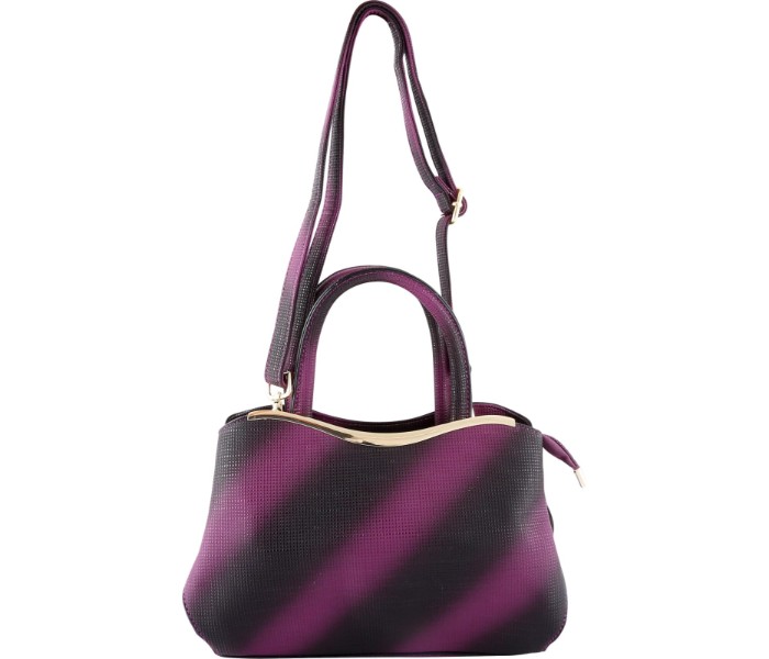 Womens Fashion Shoulder Bag WSBP3 Black and Purple - Zoom Image