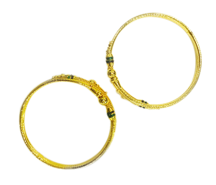 Milano 179236-01 Multicolor 2 Piece Bangle Set 18kt Gold Plated - Zoom Image 2