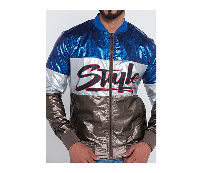 Lynk LY10069 Stylish Bomber Jacket For Men L - Multi Color - Zoom Image 4