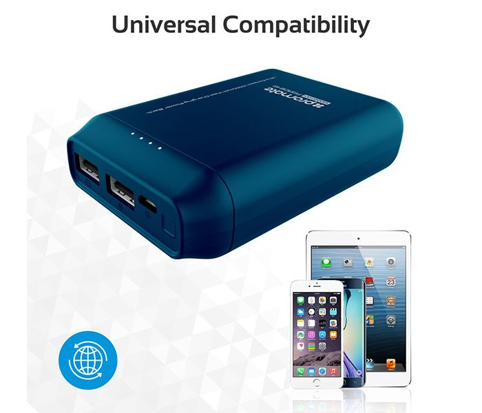 Promate Force-10 10000mAh Ultra Compact Fast Charging Power Bank - Blue - Zoom Image 3