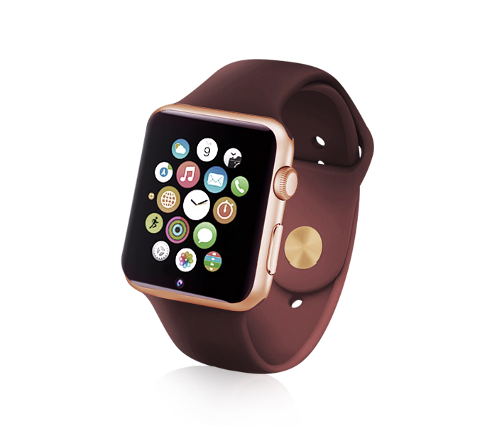 Spark A1 Mobile Smart Watch with Memory and Sim Card Slot - Brown - Zoom Image 1